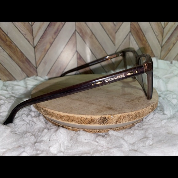 Coach Glasses in a dark grey w/ sparkles in the rims. Lenses can be removed. - Picture 5 of 9